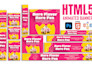 design animated HTML5 banner, HTML banner ads, and web banner google ads
